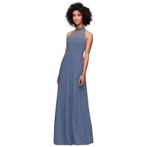 Allover Chantilly Lace A-Line Bridesmaid Dress